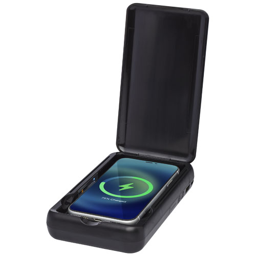 Nucleus přístroj na UV dezinfekci smartphonu s bezdrátovou powerbankou o kapacitě 10 000 mAh - Černá