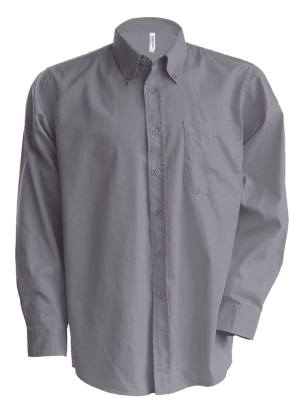 Kariban pánská košile Oxford - Stříbrná - Stříbrná / Stříbrná