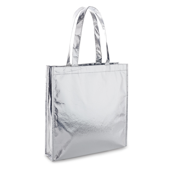 Stříbrná lesklá taška - Stříbrná