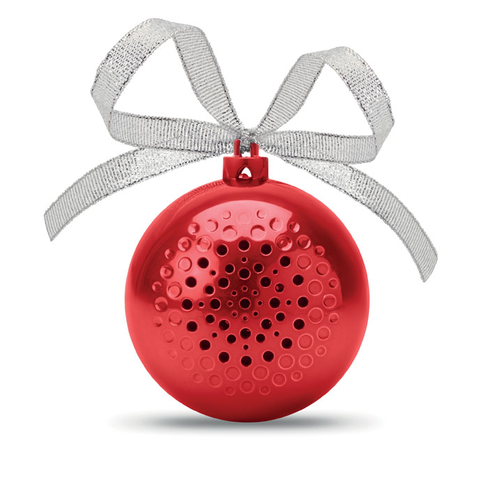 Reproduktor vánoční koule - Červená