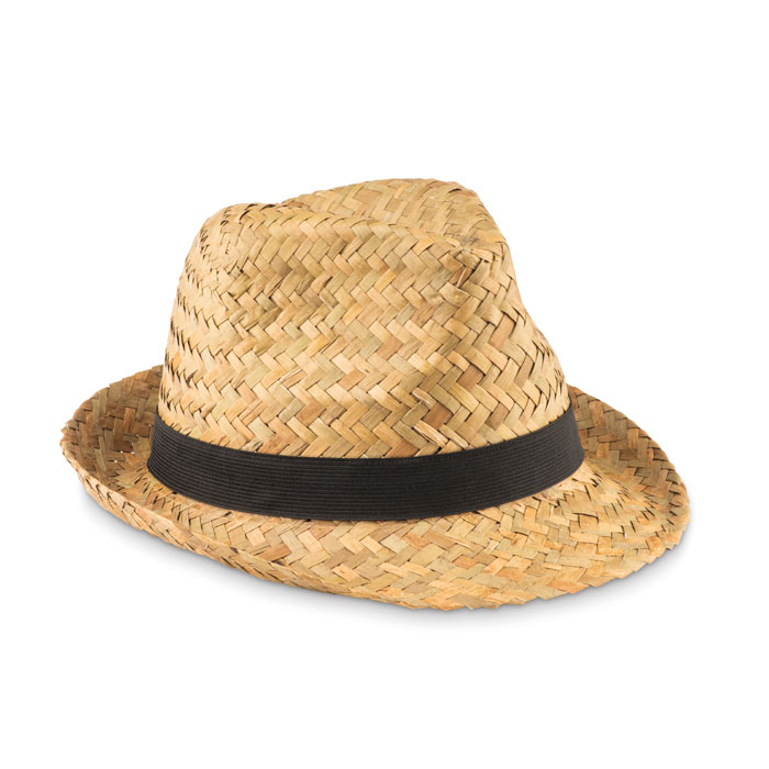 Přírodní slámový klobouk - Černá